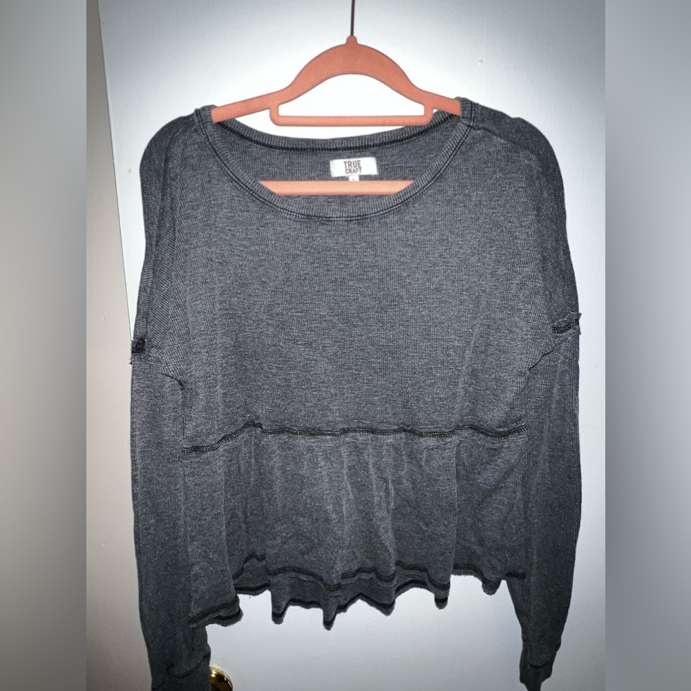 Belk distressed long tee